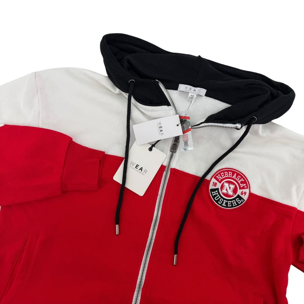 WEAR‎ by Erin Andrews Nebraska Huskers Full Zip Hoodie Colorblock Women M NEW